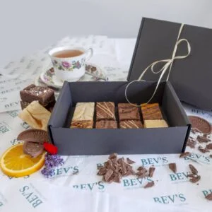 Luxury gift wrapped brownie box - mixed brownies (gluten free)
